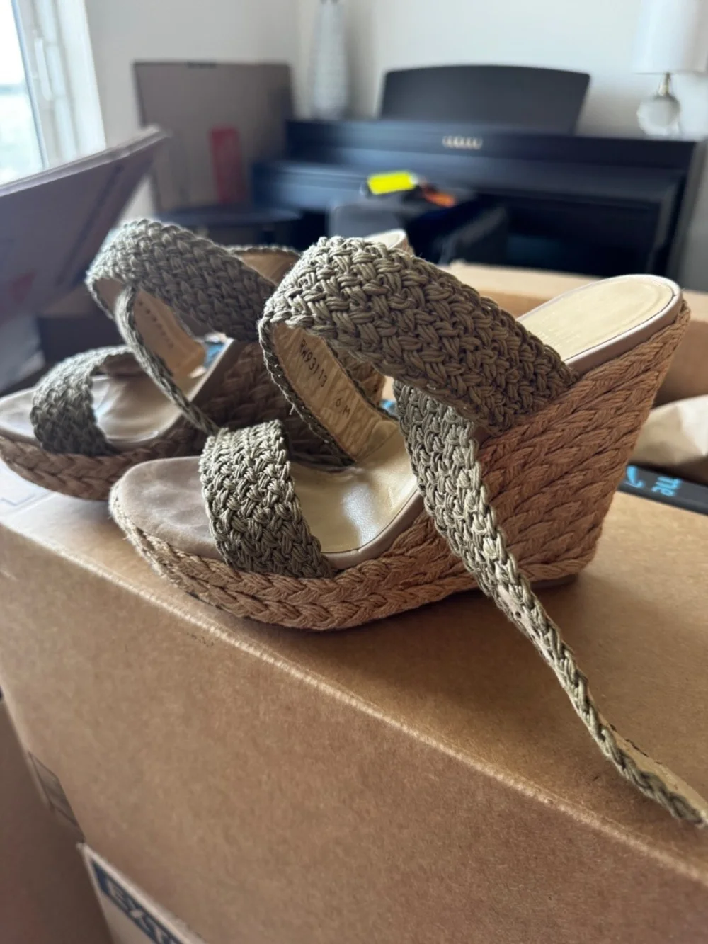 Stuart Weitzman Straw Espadrilles
